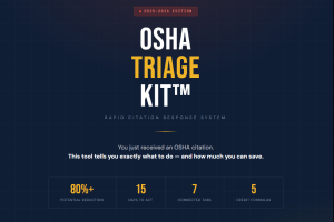OSHA Triage Kit™ 2025–2026 | Penalty Calculator + Citation Response System | Excel Tool