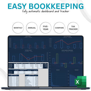 Income and Expense Easy Bookkeeping Template for Small Business