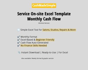 Service Excel Monthly Cash Flow