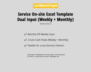 Service Excel Weekly + Monthly Cash Flow