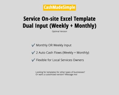 Service Excel Weekly + Monthly Cash Flow