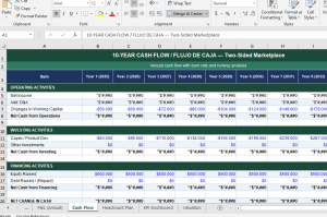 Two-Sided Marketplace Financial Model — 10 Years | GMV, Take Rate, Network Effects | Excel