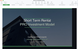 Short-Term Rental Underwriting, Cash Flow Forecasting & Exit Analysis for Real Estate investing
