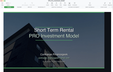 Short-Term Rental Underwriting, Cash Flow Forecasting & Exit Analysis for Real Estate investing