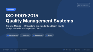 ISO 9001:2015 QMS Training Programme — Complete Slide Deck with Exercises, Assessment & Answer Key