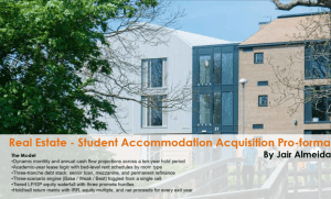 Real Estate - Student Accommodation Acquisition Pro-forma