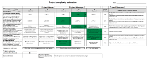 Project qualification & complexity evaluation tool kit