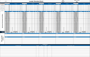 LSW Standardized Task Manager - Lean Manufacturing Excel Template