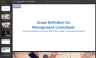 Project Scope Definition for Management Consultants