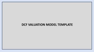 DCF Valuation Model Template