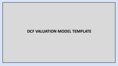 DCF Valuation Model Template