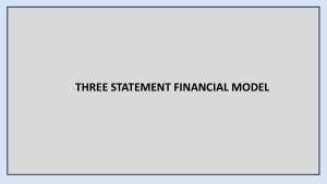 Three-Statement Financial Model Template