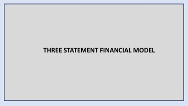 Three-Statement Financial Model Template