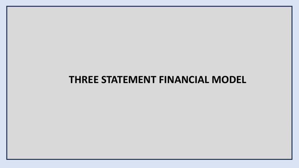 Three-Statement Financial Model Template - Eloquens