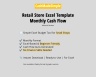 Retail Store Excel Monthly Cash Flow