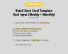 Retail Store Excel Weekly + Monthly Cash Flow