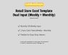 Retail Store Excel Weekly + Monthly Cash Flow