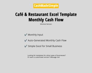 Restaurant Excel Monthly Cash Flow