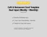 Restaurant Excel Weekly + Monthly Cash Flow