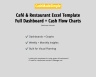 Restaurant Excel Weekly + Monthly Cash Flow with Graphs