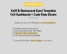 Restaurant Excel Weekly + Monthly Cash Flow with Graphs