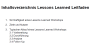 The complete Lessons Learned & Action Toolkit