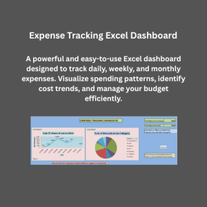 Expense Tracking Dashboard | Excel Budget Monitoring & Cost Analysis Template