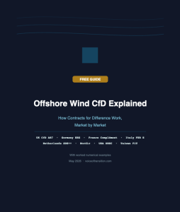 Offshore Wind CfD Explained — How Contracts for Difference Work, Market by Market (Free)