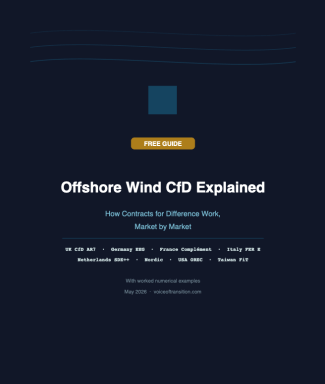 Offshore Wind CfD Explained — How Contracts for Difference Work, Market by Market (Free)