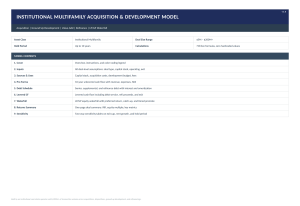Institutional Multifamily Acquisition & Development Model with Refinance and Waterfall
