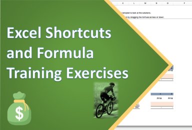 Excel shortcuts and formula training excercises