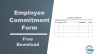 Employee Performance Commitment Template