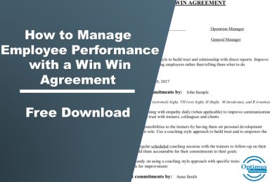 How to Manage Employee Performance with a Win Win Agreement