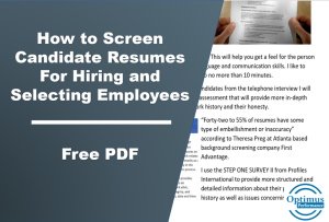 How to Screen Candidate Resumes
