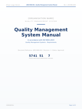 ISO 9001:2015 Complete QMS Documentation Package — 51 Templates: Quality Manual, Procedures, Audit Checklist, Forms & Re