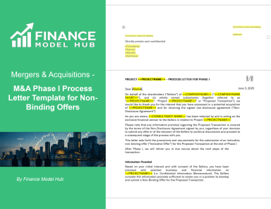 M&A Process Letter Template – Phase I Non-Binding Offer Request