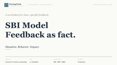 Mastering the SBI Model: High-Impact Feedback Template
