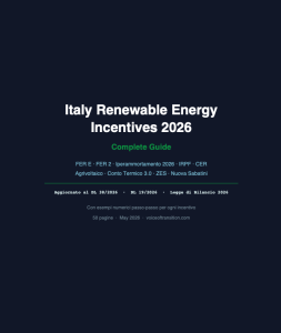 Italy Renewable Energy Incentives 2026 — Complete Guide