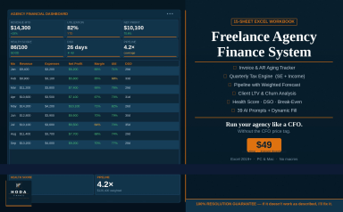 Freelance Agency Finance System — Invoice, Tax, Pipeline & Dashboard Tracker for Solo Agency Owners