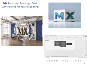 MX Food and Beverage Cost Control and Menu Engineering System. Automate Recipe Costing, Variance Analysis