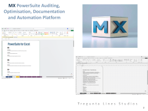 MX PowerSuite. The Complete Excel Engineering Platform for Auditing, Optimisation, Documentation, and Automation.