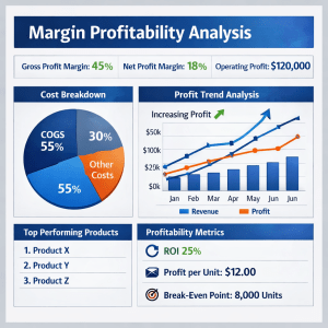 Margin profitability dashboard