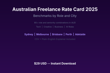 Australian Freelance Rate Card 2025