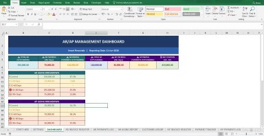AR/AP Complete Management Suite | Accounts Receivable & Payable with Partial Payments, Aging Reports & Dashboard | Excel