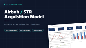 Airbnb / STR Acquisition & Underwriting Model (DSCR, 5-Year Pro Forma)