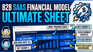 B2B SaaS Financial Model (Series A Edition) - Deterministic Cohort & Runway Calculator for Founders