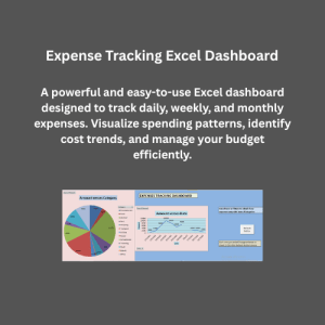 Expense Tracking Dashboard | Excel Budget Monitoring & Cost Analysis Template