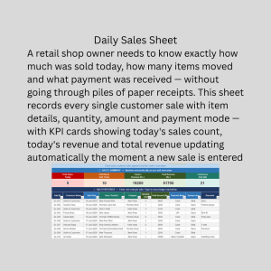 Garments Retail Shop Management Tracker | Excel KPI Dashboard | Daily Sales, Stock, Accounts, Suppliers & Staff