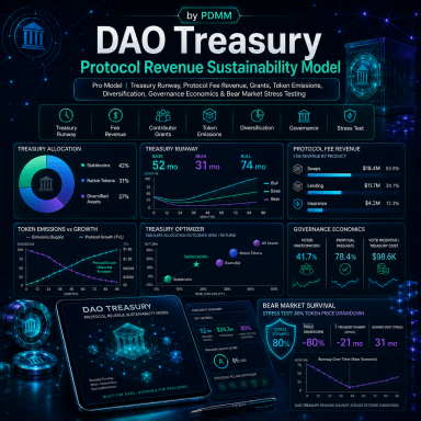 DAO Treasury & Protocol Revenue Sustainability Financial Model