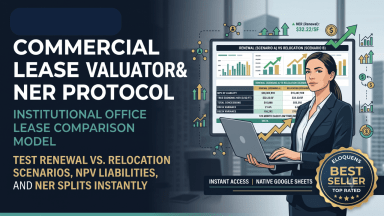 Commercial Lease Valuator & NER Protocol — Office Lease Google Sheet